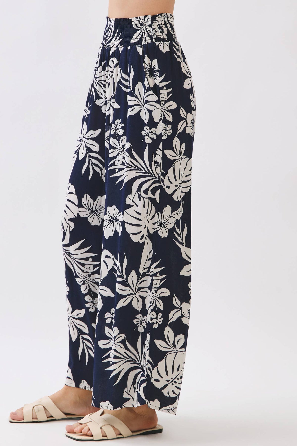 Island Nights Smocked Wide Leg Pant