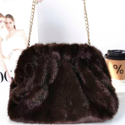Chic Faux Fur Crossbody Bag (2 Colors)