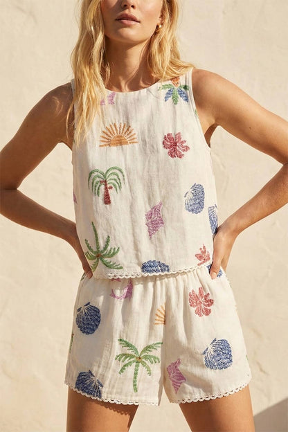 Beachside Gauze Short Set