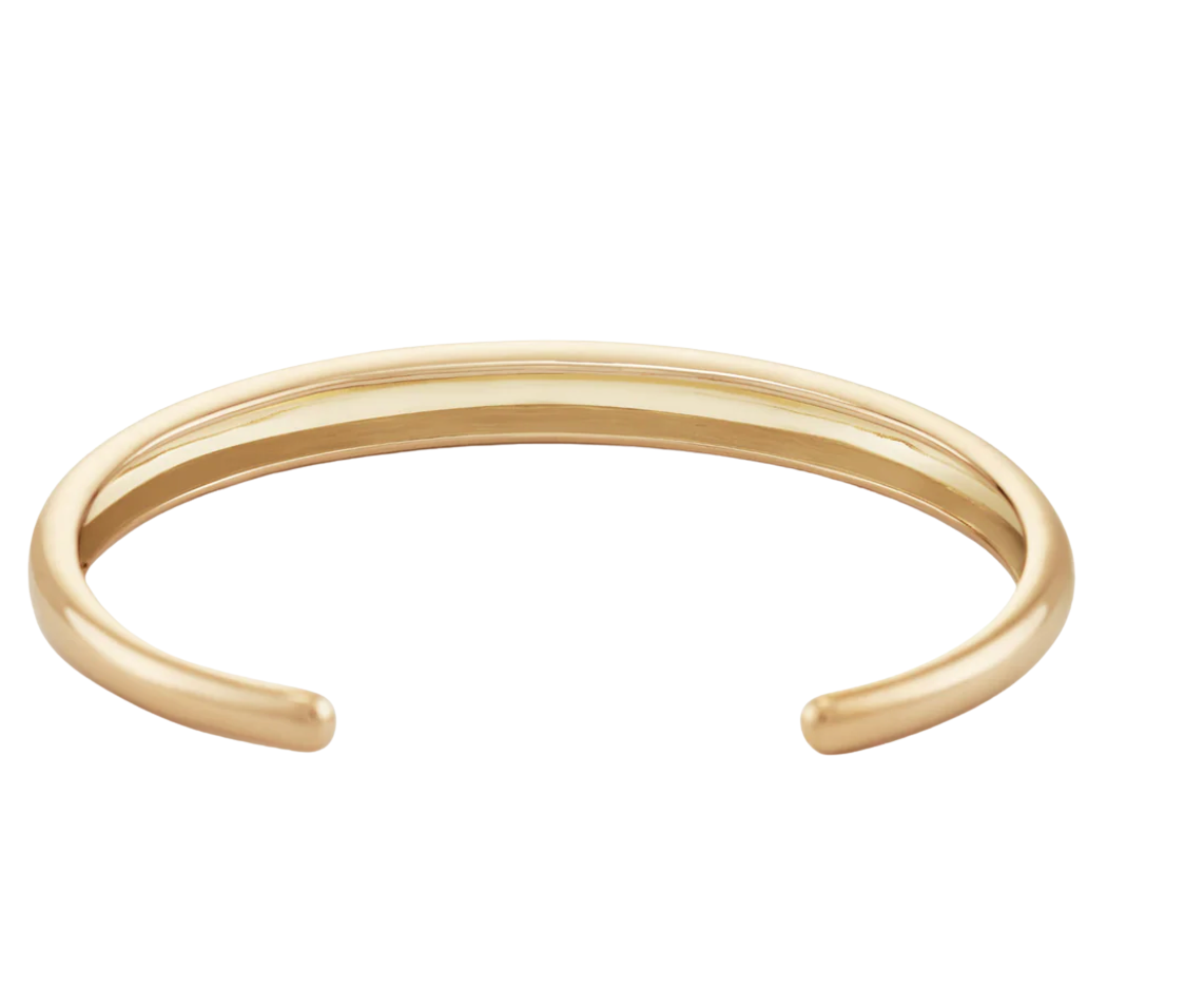 18K Gold Dome Cuff Bracelet