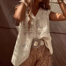 Load image into Gallery viewer, Ava V-Neck Embroidered Vest Top
