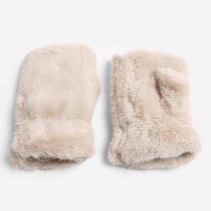 Faux Fur Fingerless Gloves