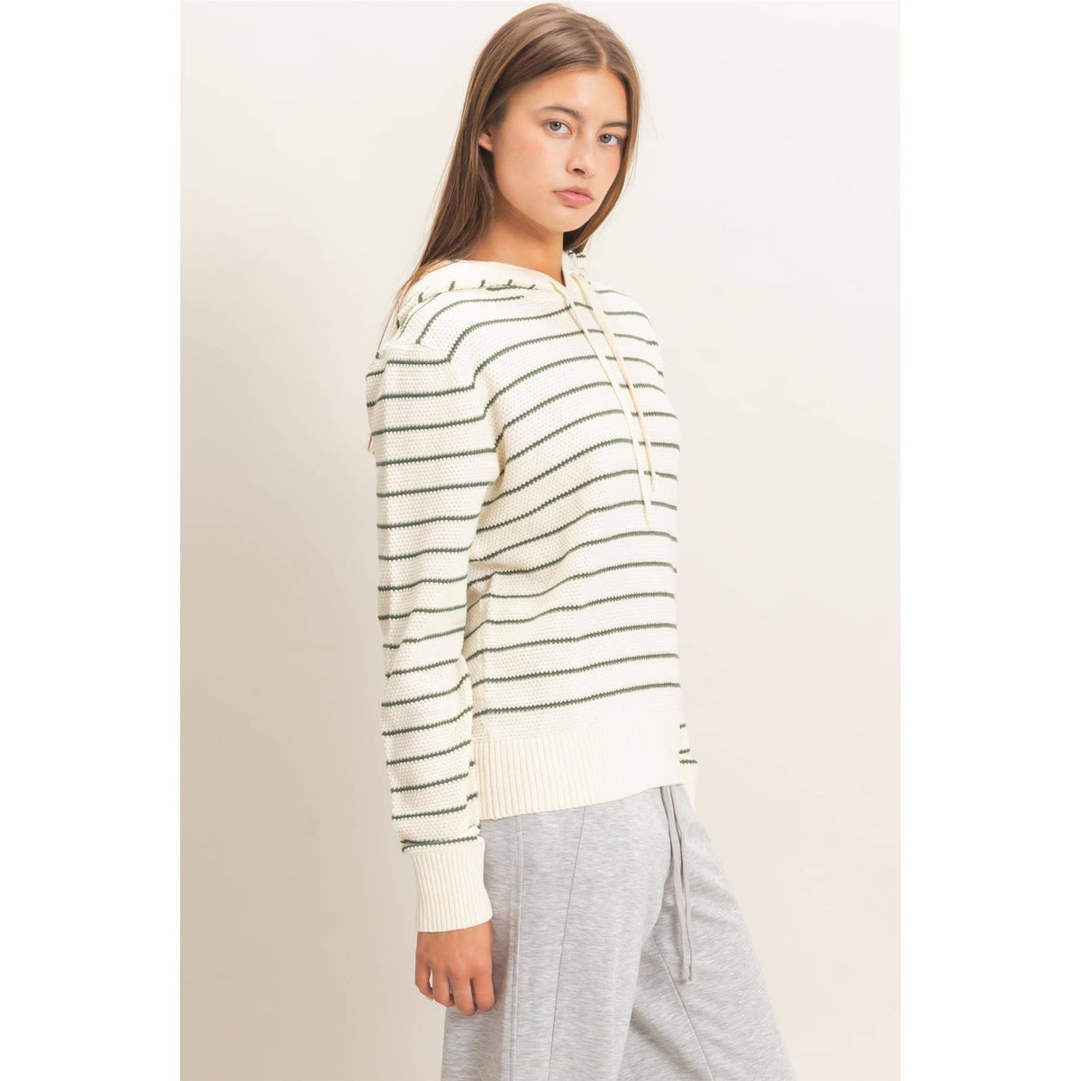 The Collins Stripe Hoodie Sweater