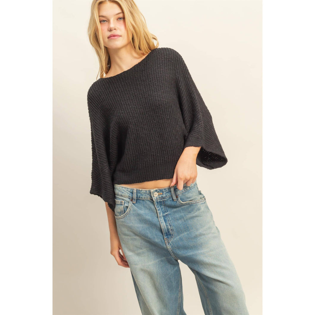 Mila Boat Neck Knit Sweater(3 Colors)