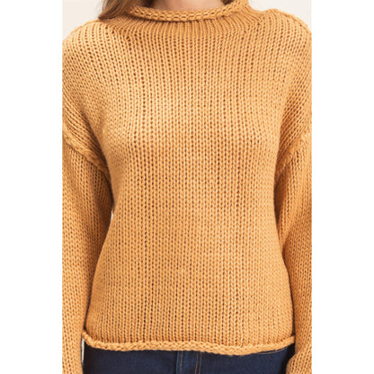 Harvest Moon Rolled Collar Sweater