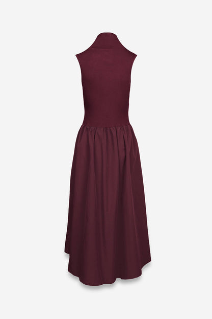 The Margo Sleeveless Mock Neck Midi Dress