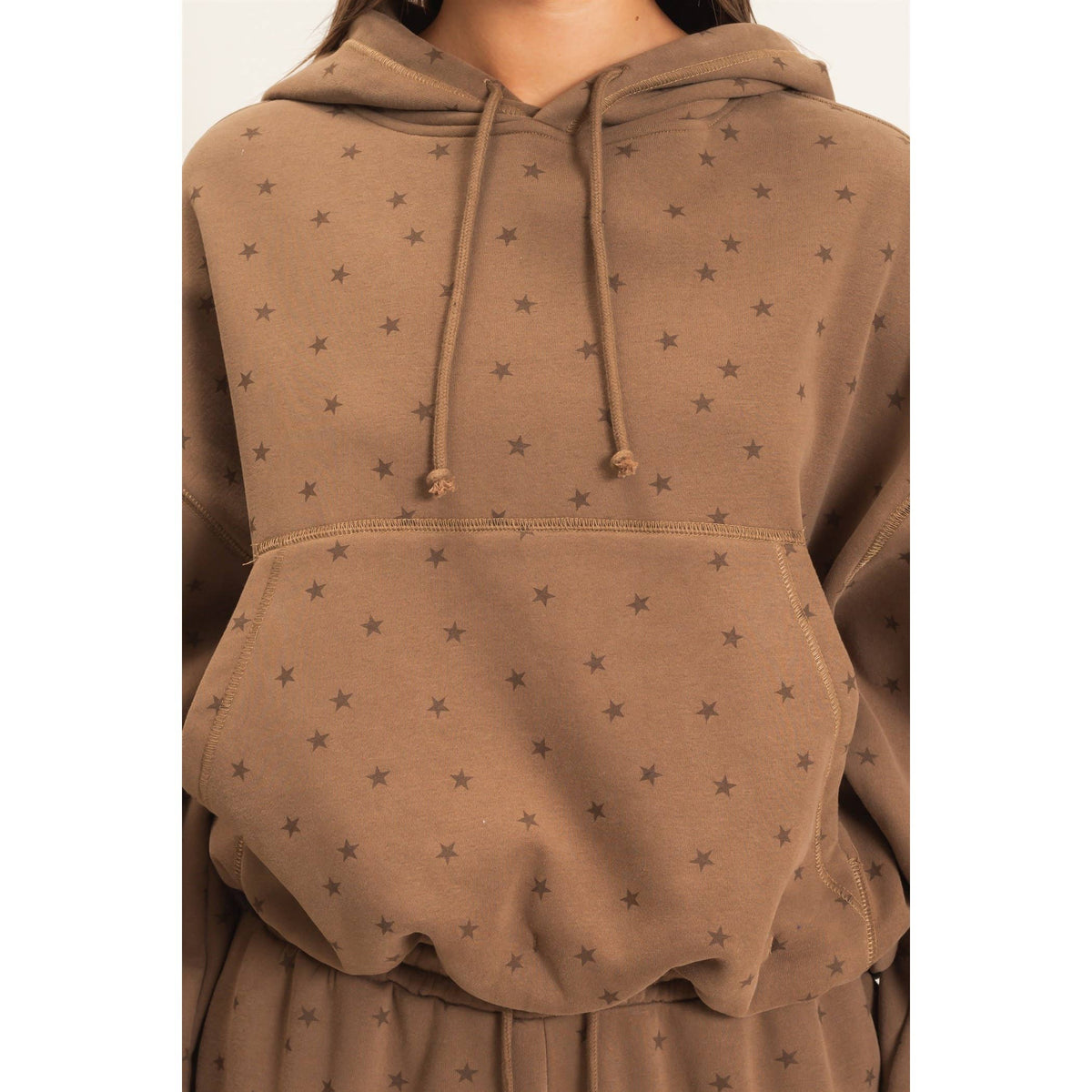 Star Print Bubble Hoodie