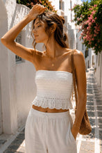 Load image into Gallery viewer, Lacewave Crochet Peplum Tube Top

