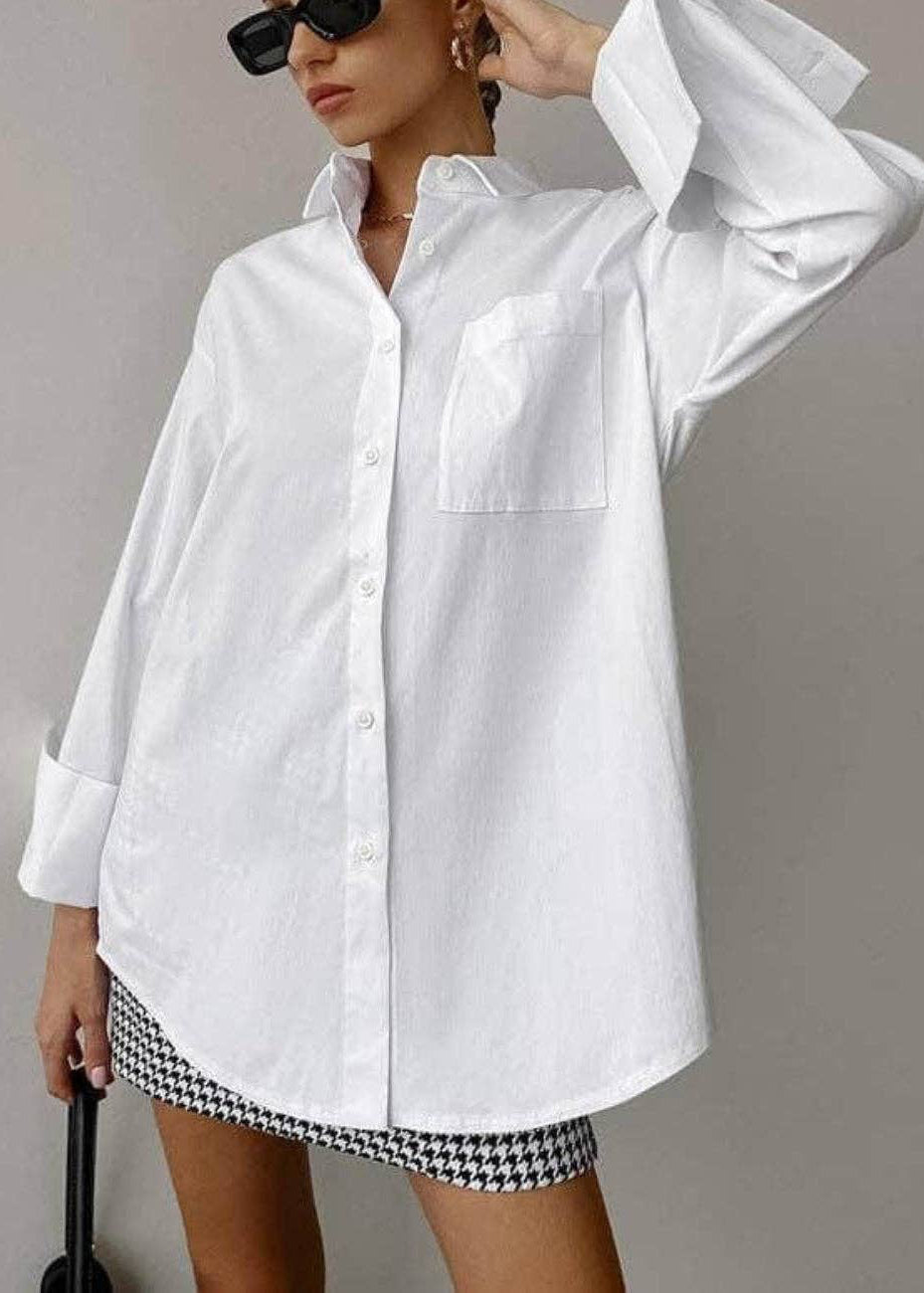 Easy Days White Button Down Shirt