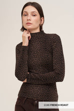 Load image into Gallery viewer, Leopard Mock Neck Long Sleeve Top
