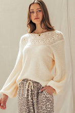 Load image into Gallery viewer, Nora Lace Yoke Sweater
