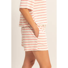 Load image into Gallery viewer, Terry Cloth Stripe Drawstring Short
