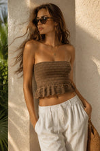 Load image into Gallery viewer, Lacewave Crochet Peplum Tube Top
