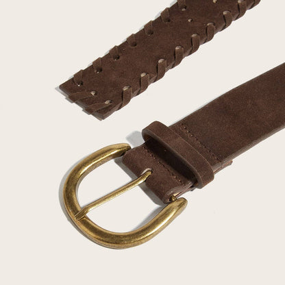 Vintage Suede Whipstitch Belt