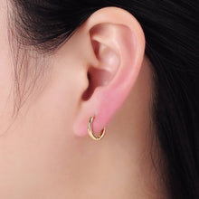 Load image into Gallery viewer, 14K Gold Filled 13mm Minimalist Huggie Earrings
