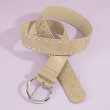 Load image into Gallery viewer, Wide Dome Studded Vegan Leather Belt
