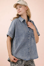 Load image into Gallery viewer, Weekend Chambray Oversized Shirt
