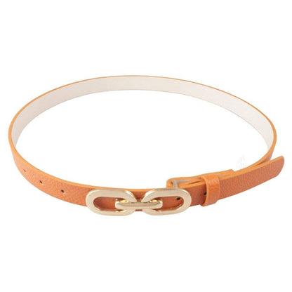 LINK DESIGN BUCKLE SKINNY BELT