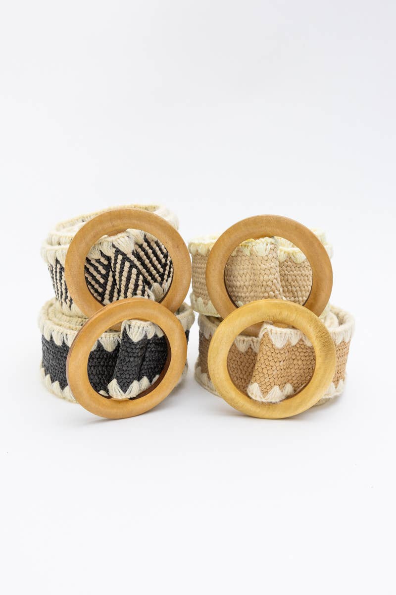 Whipstitch Raffia Belt