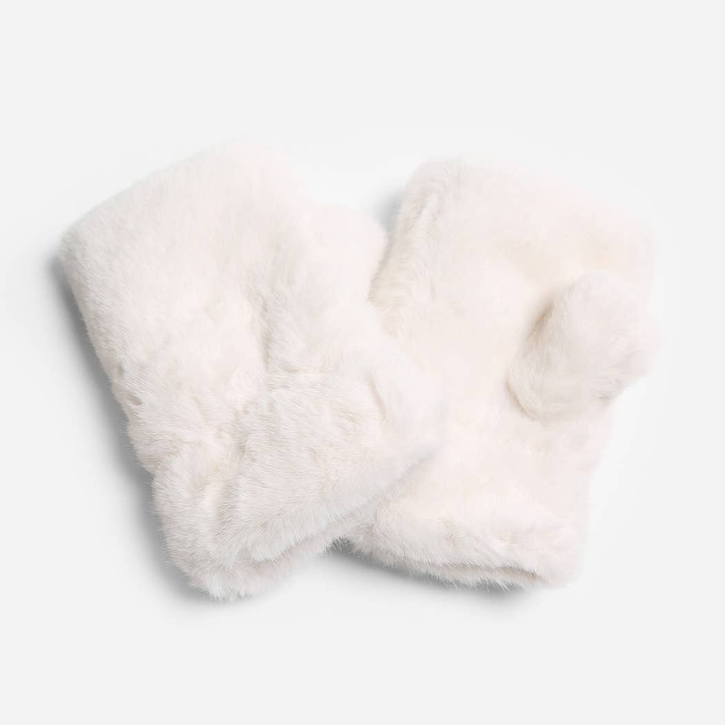 Faux Fur Fingerless Gloves