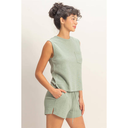 Pocket Cotton Tank (5 Colors)