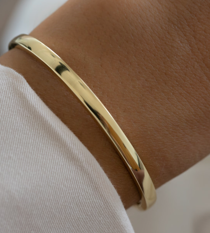 18K Gold Dome Cuff Bracelet