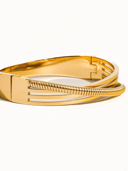 Yuna 18K Gold Chain Bangle Bracelet