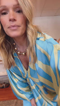 Load and play video in Gallery viewer, Ocean Waves Maxi Kaftan Dress
