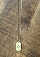 Load image into Gallery viewer, Evil Eye Dog Tag Necklace
