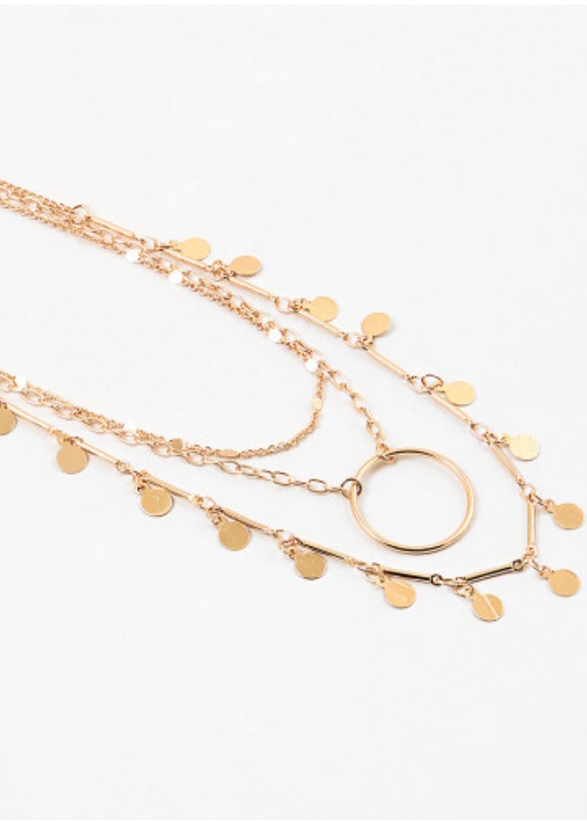 Multi Layer Disc Necklace
